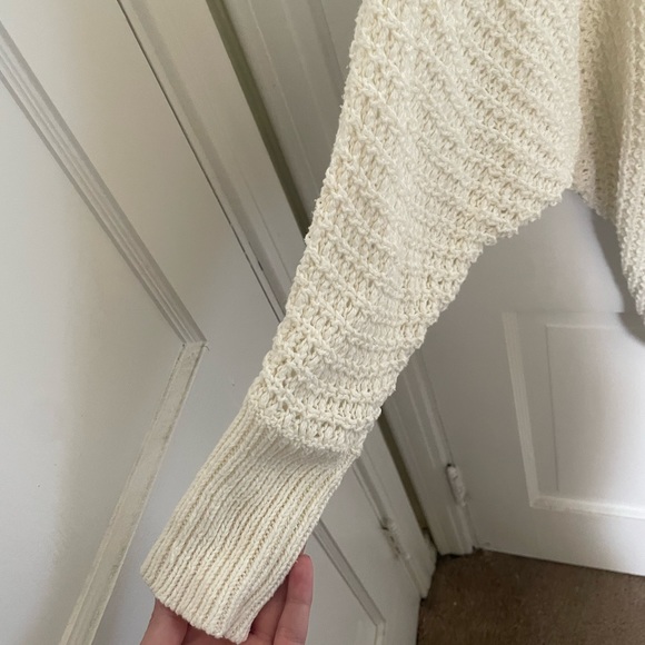 White Large/Extra Large Chunky Knit Cardigan by American Eagle - Picture 3 of 5